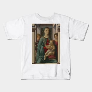 Virgin and Child with Two Angels by Francesco Botticini Kids T-Shirt